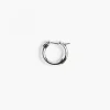 ORECCHINO A CERCHIO FILO TONDO 4 - 12MM IN ARGENTO RODIATO