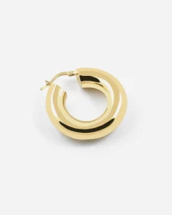 ORECCHINO A CERCHIO FILO TONDO 7 MM PLACCATO ORO