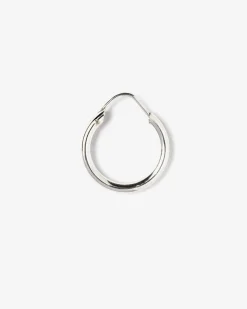 ORECCHINO A CERCHIO IMPERNATO FILO TONDO 2,5 - 15MM IN ARGENTO RODIATO