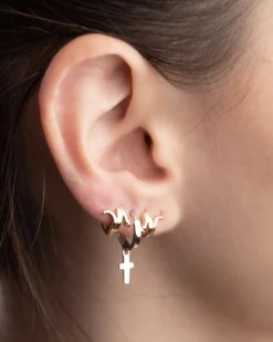 ORECCHINO A CERCHIO PIERCING SNAKE PLACCATO ORO