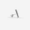 ORECCHINO A LOBO PIERCING BARRETTA CON BRILLANTI IN ARGENTO