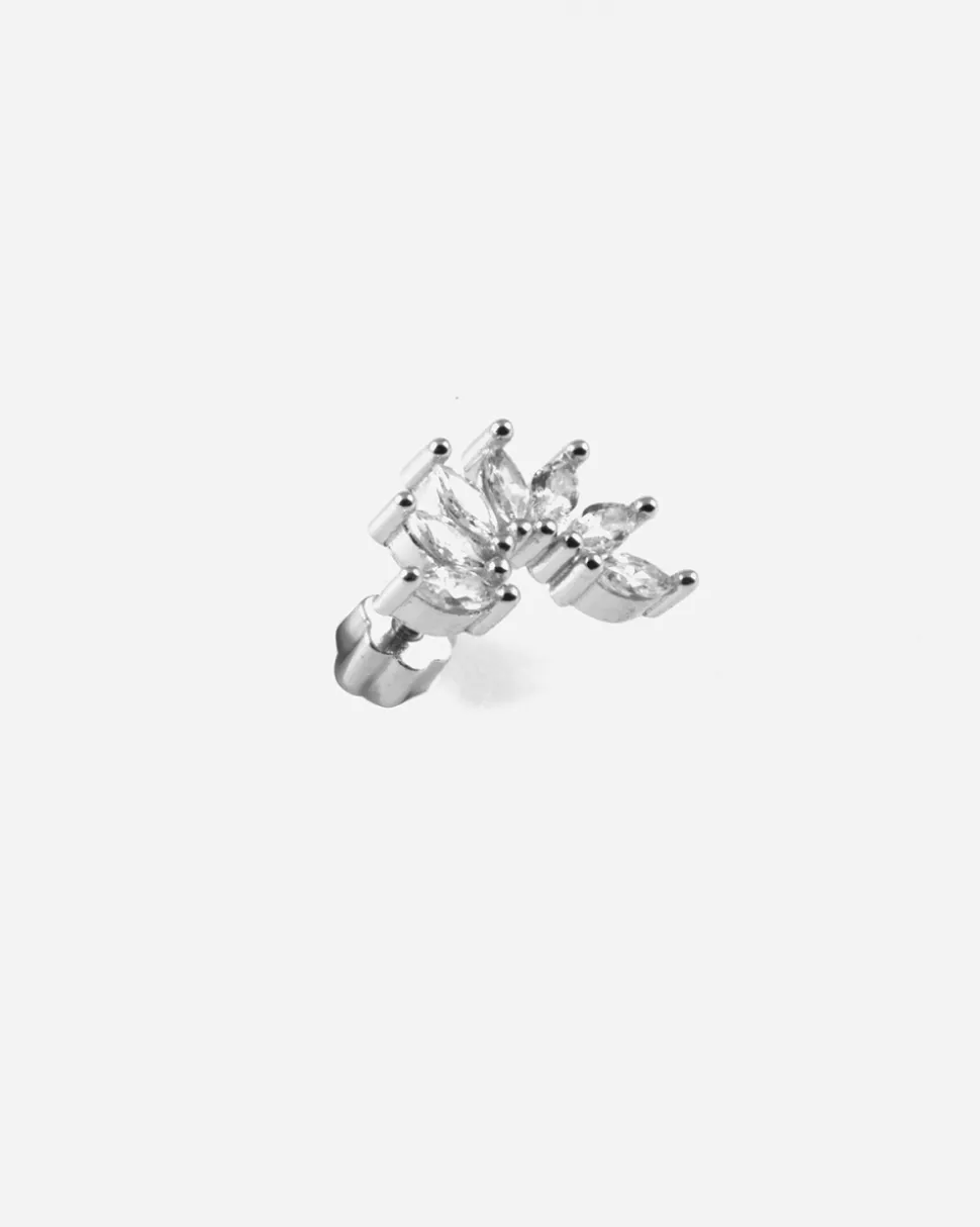 ORECCHINO A LOBO PIERCING SEMICERCHIO 7 NAVETTE IN ARGENTO