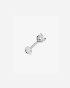 ORECCHINO A LOBO PIERCING SILVER SPOT IN ARGENTO CON BRILLANTE