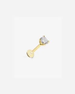 ORECCHINO A LOBO PIERCING GOLDEN SPOT PLACCATO ORO CON BRILLANTE