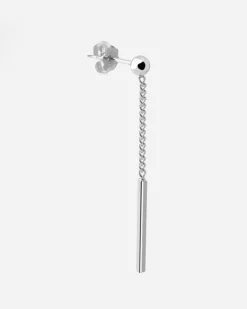 ORECCHINO A LOBO SFERA SILVER EAR BAR IN ARGENTO