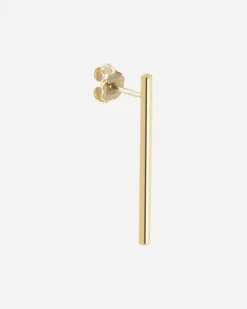 ORECCHINO BARRETTA LUNGA GOLDEN SINGLE BAR PLACCATO ORO