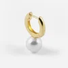 ORECCHINO BIG PEARL OYSTER PLACCATO ORO CON PERLA
