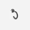 ORECCHINO BLACK SHINY HANGER CON BRILLANTI NERI