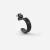 ORECCHINO BRIGHT BLACK BAND CON BRILLANTI NERI