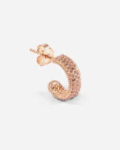 ORECCHINO BRIGHT ROSE BAND PLACCATO ORO ROSA