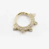 ORECCHINO CERCHIO GOLDEN CROWN SEPTUM PLACCATO ORO CON BRILLANTI