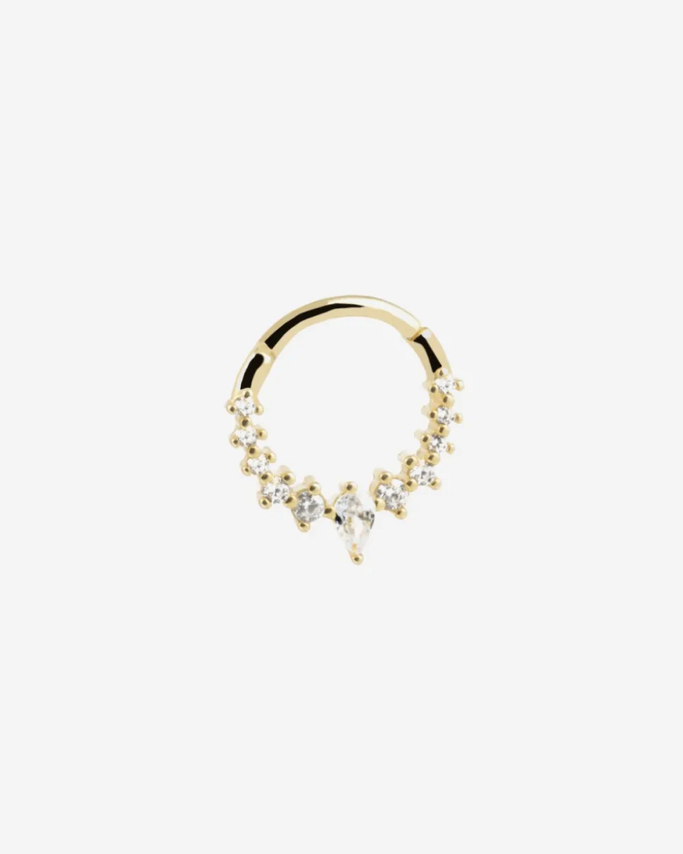 ORECCHINO CERCHIO GOLDEN CONSTELLATION SEPTUM PLACCATO ORO CON PIETRE