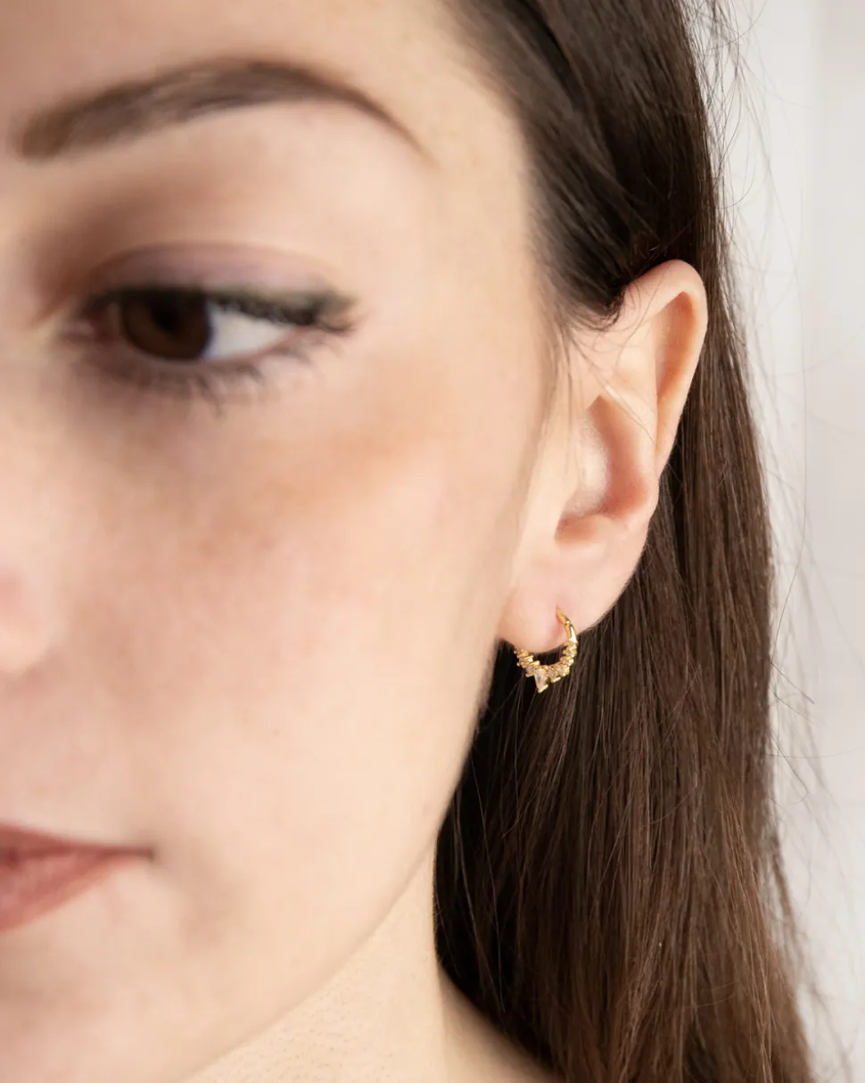ORECCHINO CERCHIO GOLDEN CONSTELLATION SEPTUM PLACCATO ORO CON PIETRE