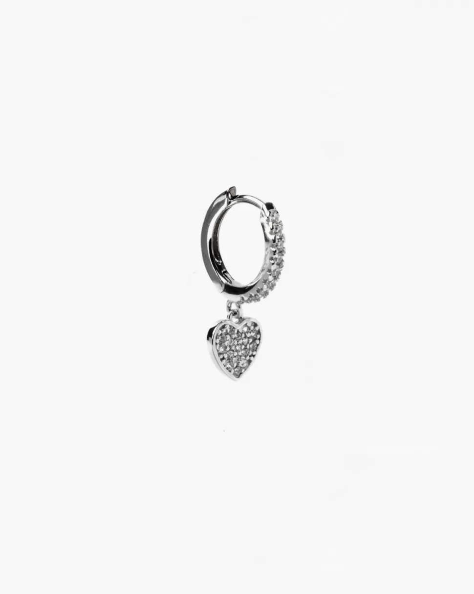 ORECCHINO CON CHARM A CUORE CON BRILLANTI