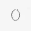 ORECCHINO DIAMOND HOOP GRANDE IN ARGENTO RODIATO