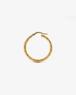 ORECCHINO DIAMOND HOOP GRANDE PLACCATO ORO