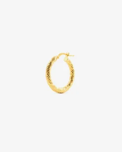 ORECCHINO DIAMOND HOOP MEDIO PLACCATO ORO