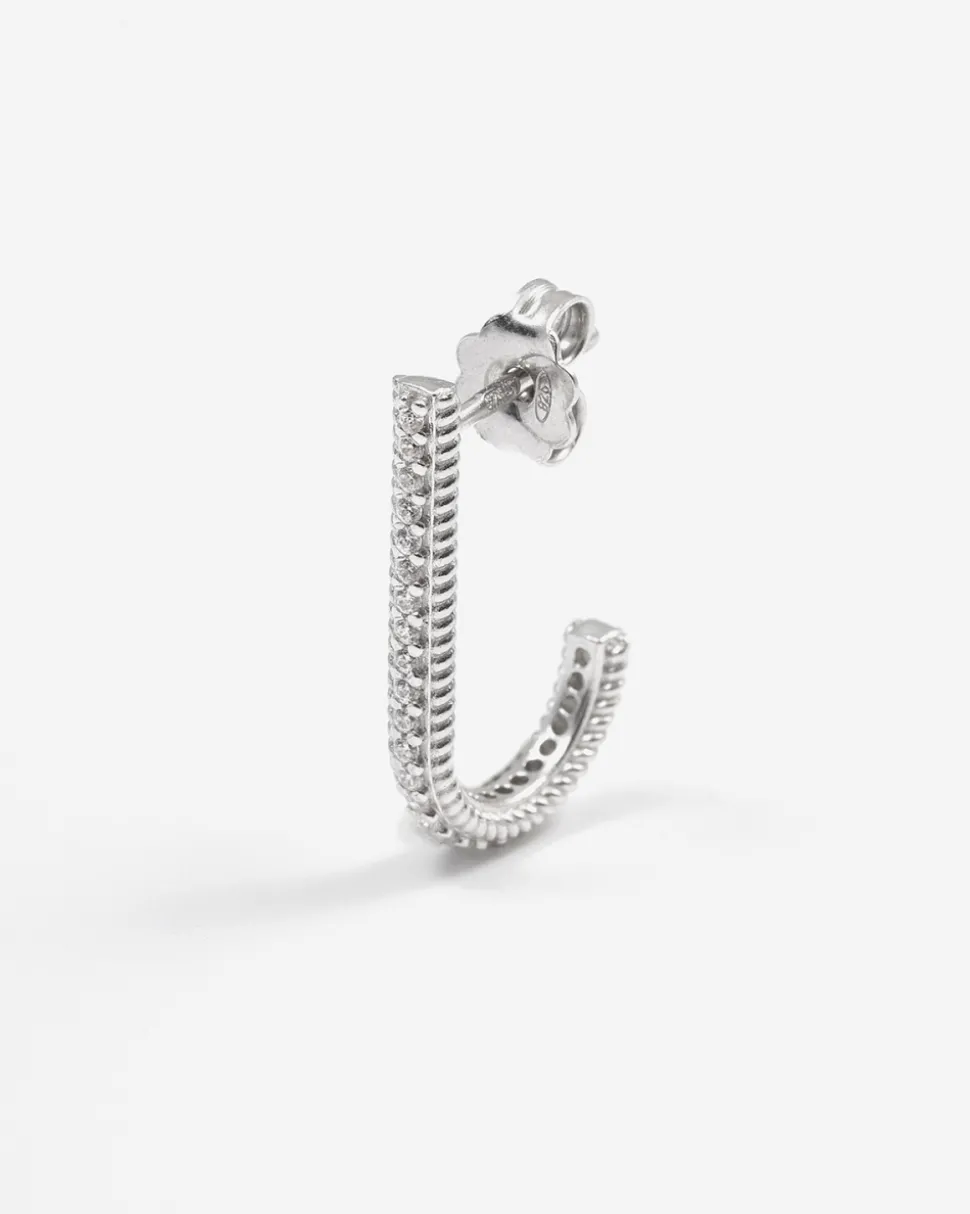 ORECCHINO FANCY HOOK IN ARGENTO CON BRILLANTI