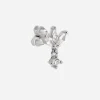 ORECCHINO IN ARGENTO NAVETTE E ZIRCONE PENDENTE