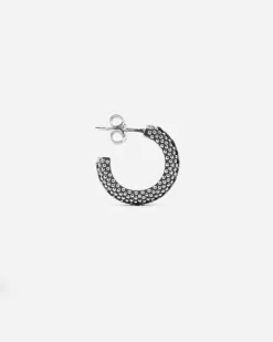 ORECCHINO IN ARGENTO PUNTINATI BLACK WIND