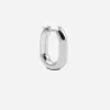 ORECCHINO OVALE MEGA BOLD IN ARGENTO RODIATO