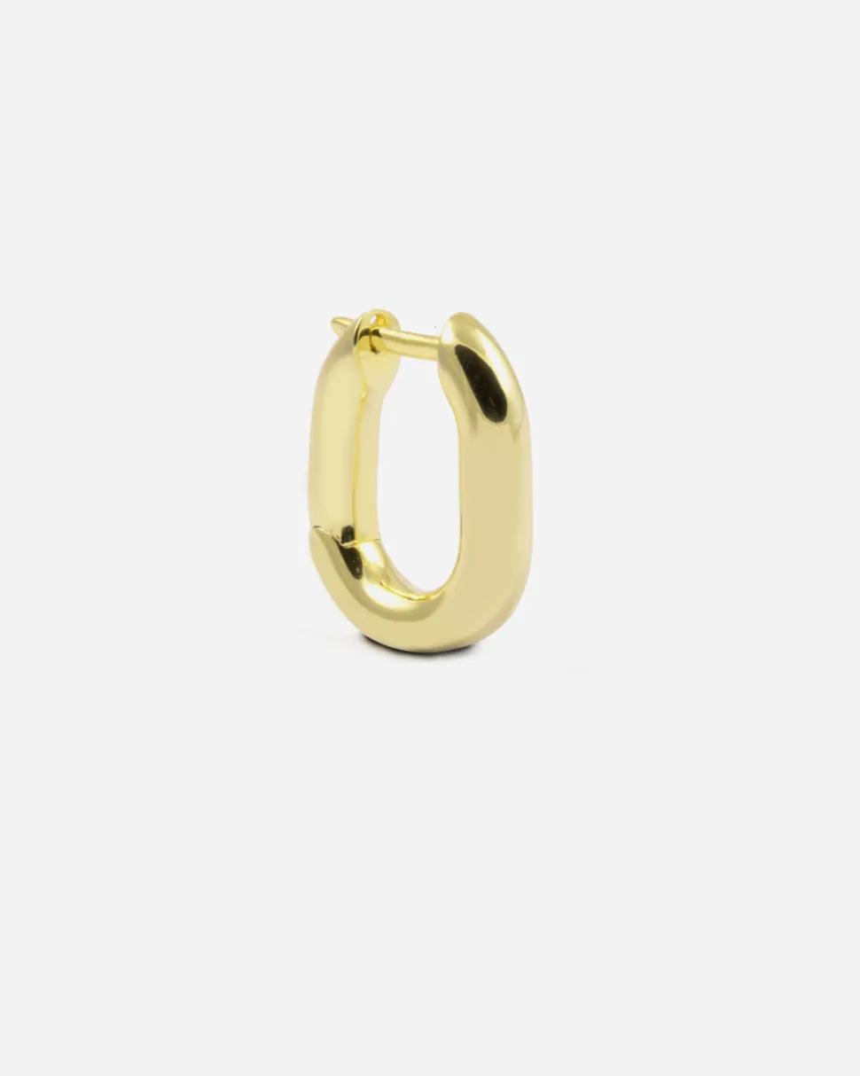 ORECCHINO OVALE MEGA BOLD PLACCATO ORO