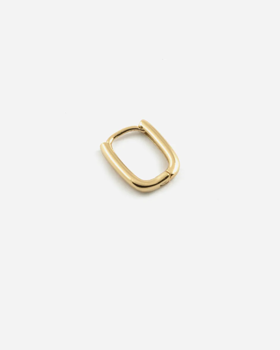 ORECCHINO OVALE MINI SLIM PLACCATO ORO