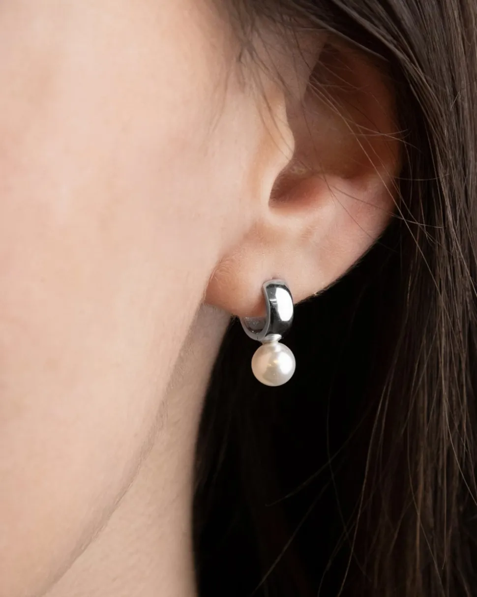 ORECCHINO PEARL OYSTER IN ARGENTO CON PERLA
