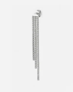 ORECCHINO PENDENTE NIAGARA IN ARGENTO CON BRILLANTI