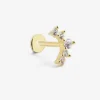 ORECCHINO PIERCING GOLDEN QUOTE PLACCATO ORO CON BRILLANTI