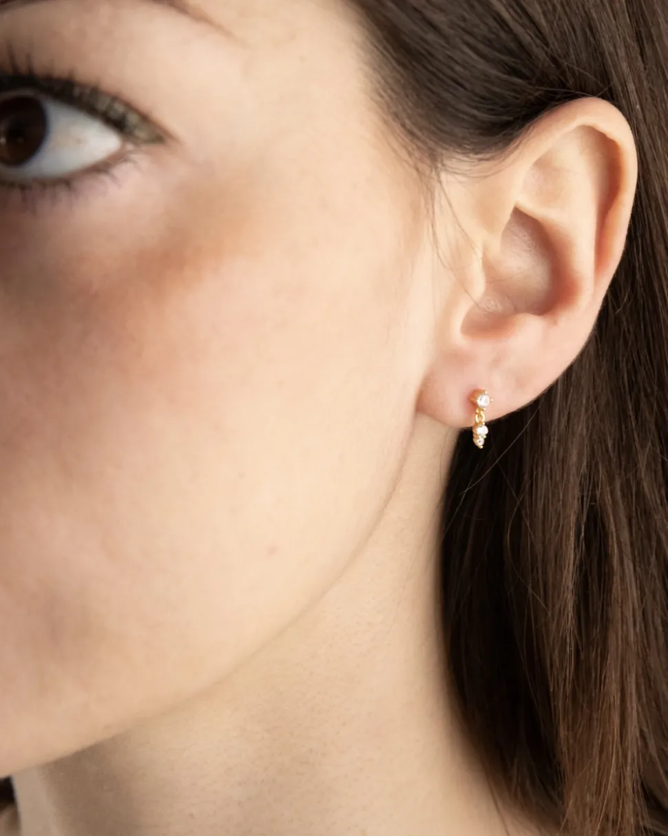 ORECCHINO PIERCING GOLDEN ADDENDUM PLACCATO ORO CON PIETRE