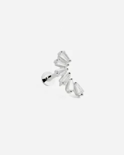 ORECCHINO PIERCING SILVER BLOOM IN ARGENTO CON PIETRE