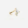 ORECCHINO PIERCING SOLITARIO GOLDEN SHINY DROP PLACCATO ORO