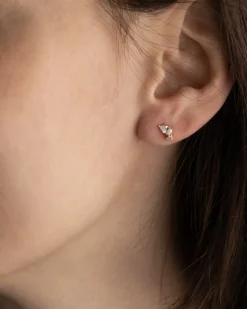 ORECCHINO PIERCING SOLITARIO GOLDEN SHINY DROP PLACCATO ORO