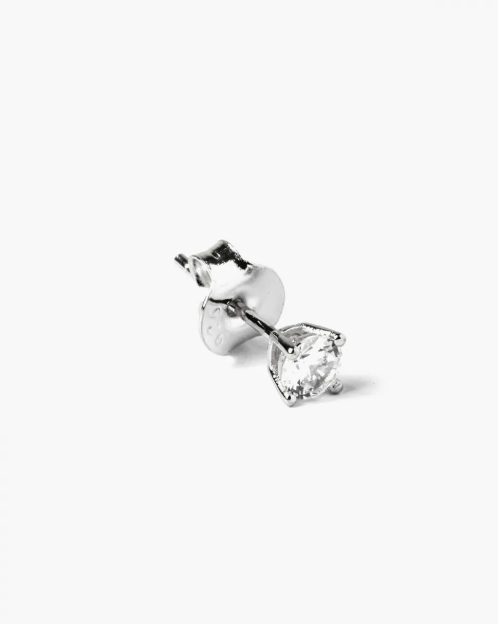 ORECCHINO PUNTO LUCE IN ARGENTO RODIATO