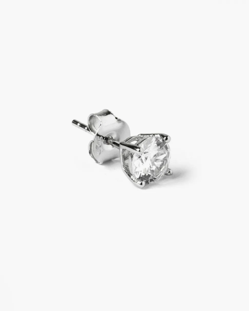ORECCHINO PUNTO LUCE IN ARGENTO RODIATO