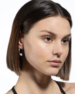 ORECCHINO SINGOLO PIERCING SFERA SMALTO LILLA