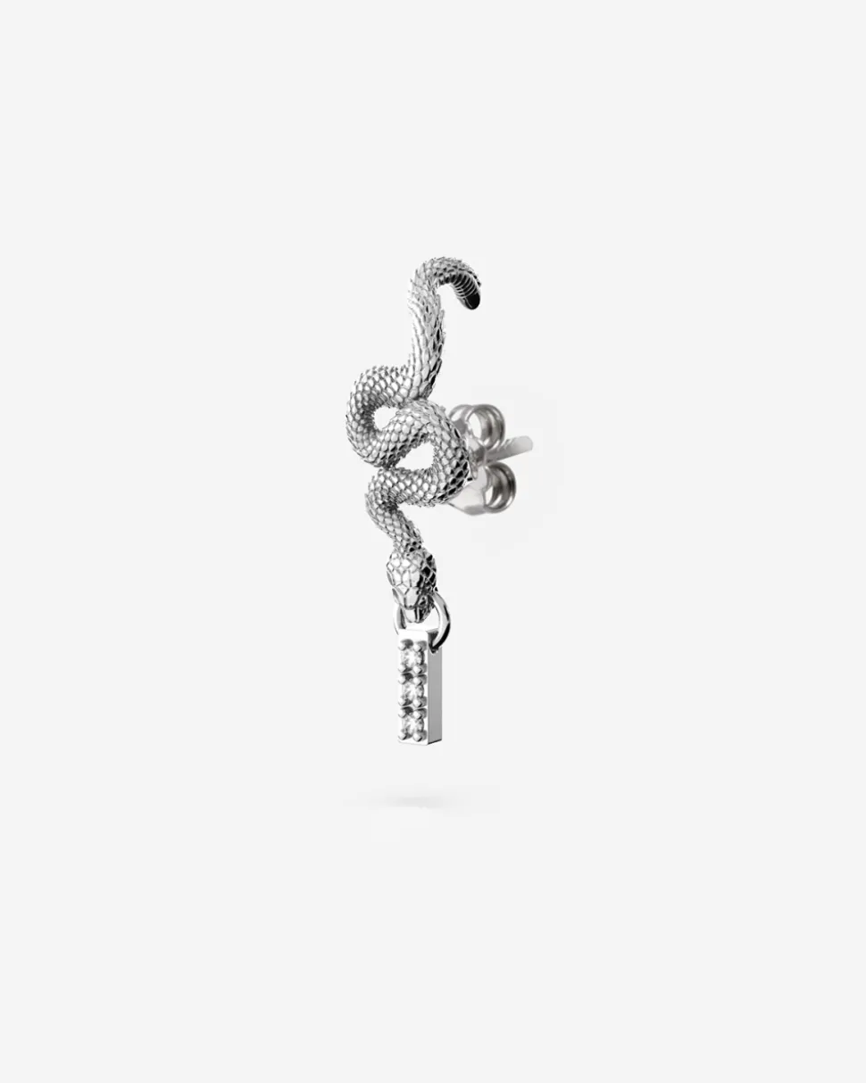 ORECCHINO SINGOLO SHINY HANGING SNAKE