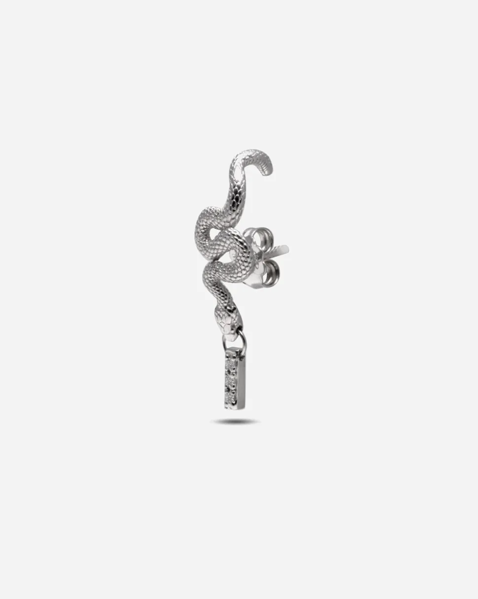 ORECCHINO SINGOLO SHINY HANGING SNAKE