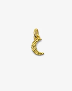PENDENTE CHARM LUNA PUNTINATA / ORO GIALLO LUCIDO